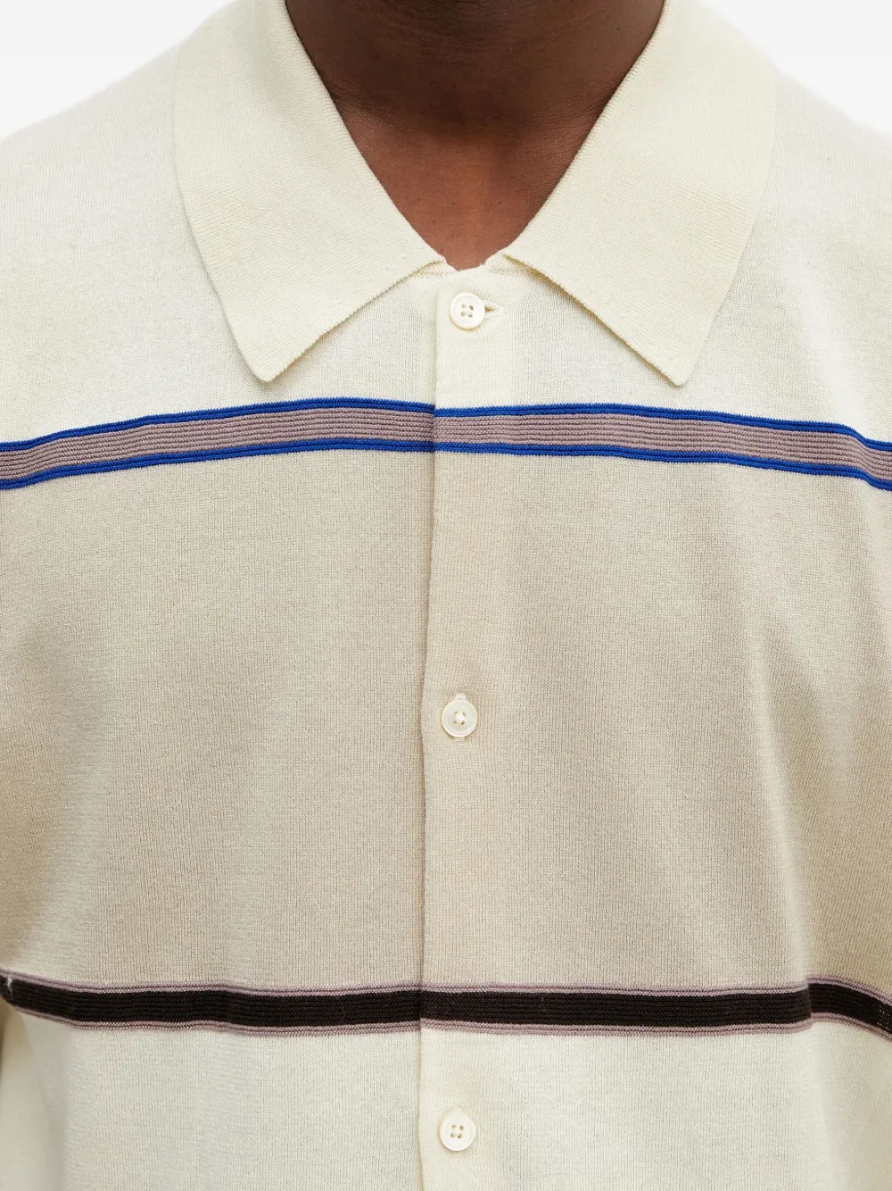 Paul Smith Gestreept overhemd met polokraag Beige
