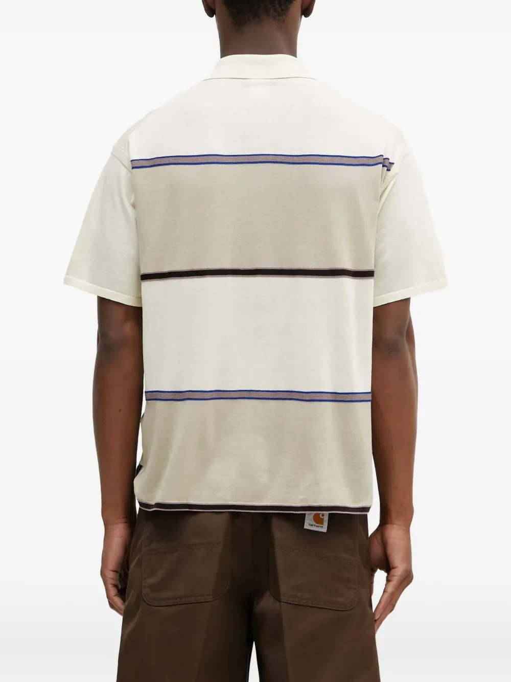 Paul Smith Gestreept overhemd met polokraag Beige