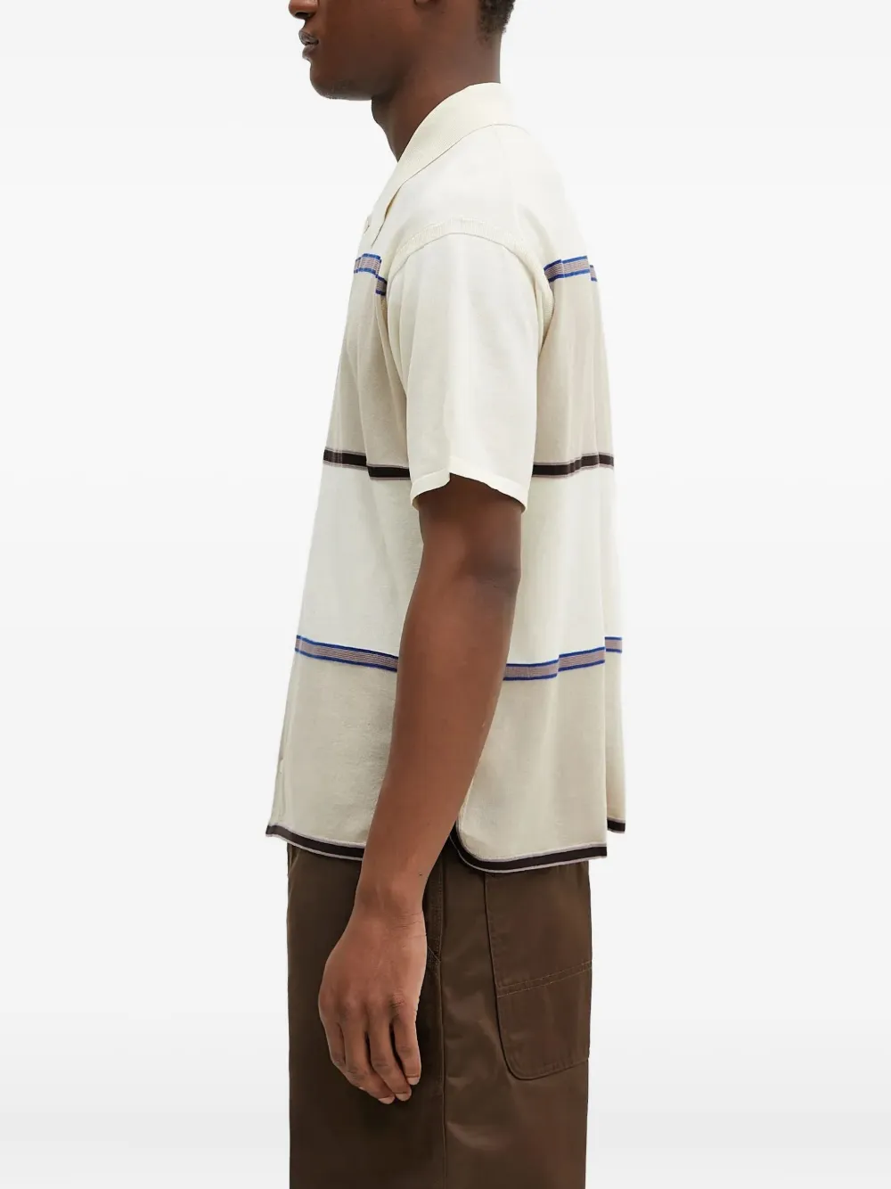 Paul Smith Gestreept overhemd met polokraag Beige