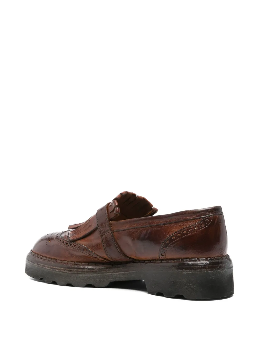 Eleventy Gespschoenen met kwastje Bruin