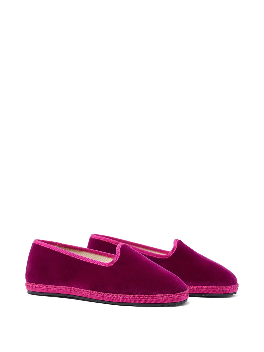 Scarosso Valentina fluwelen slippers - Roze