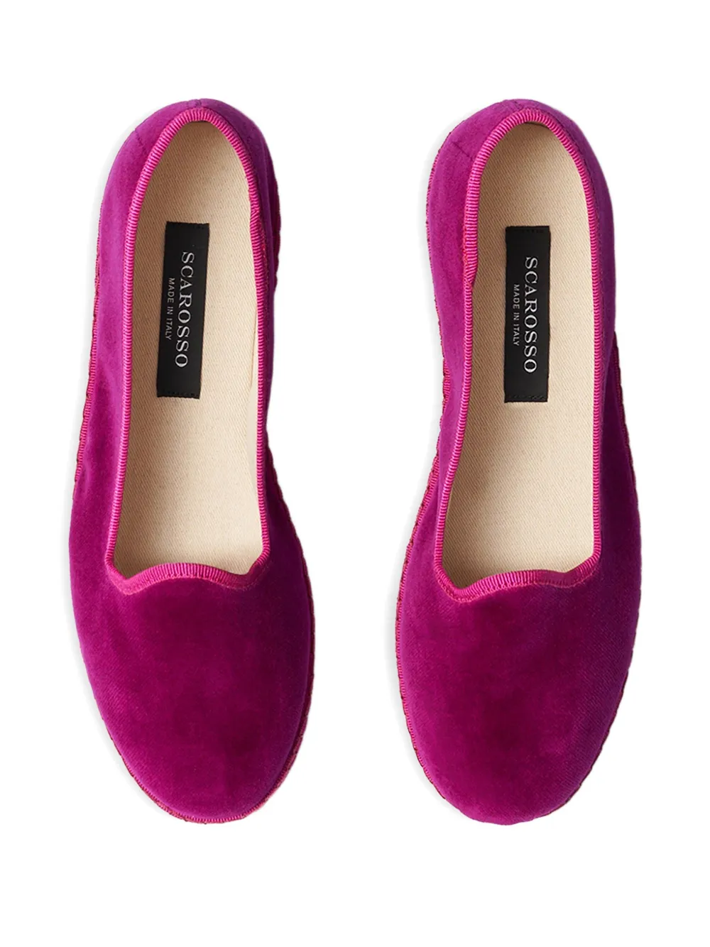 Scarosso Valentina velvet slippers Pink