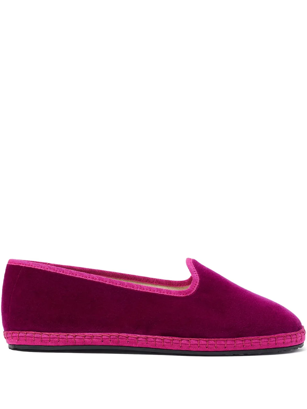 Scarosso Valentina velvet slippers Pink