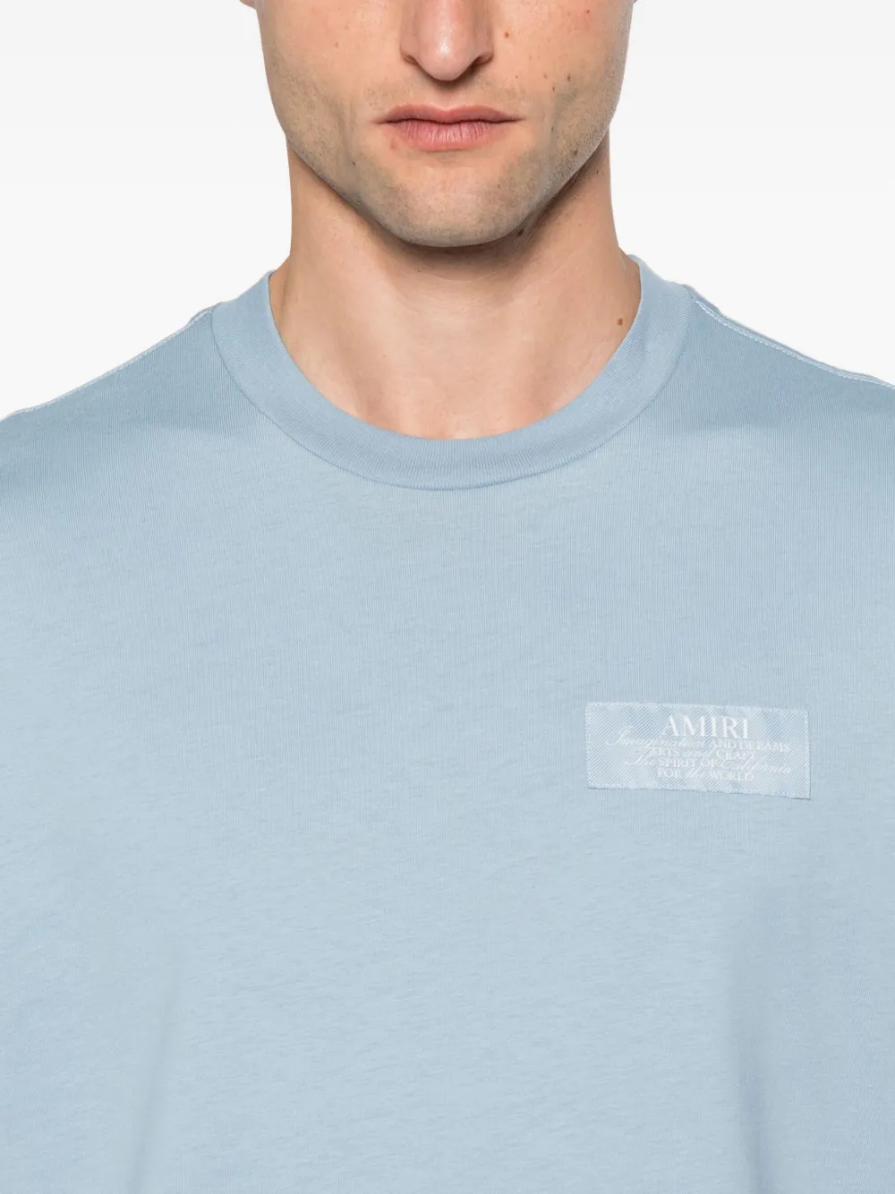 AMIRI Katoenen T-shirt met logolabel Blauw
