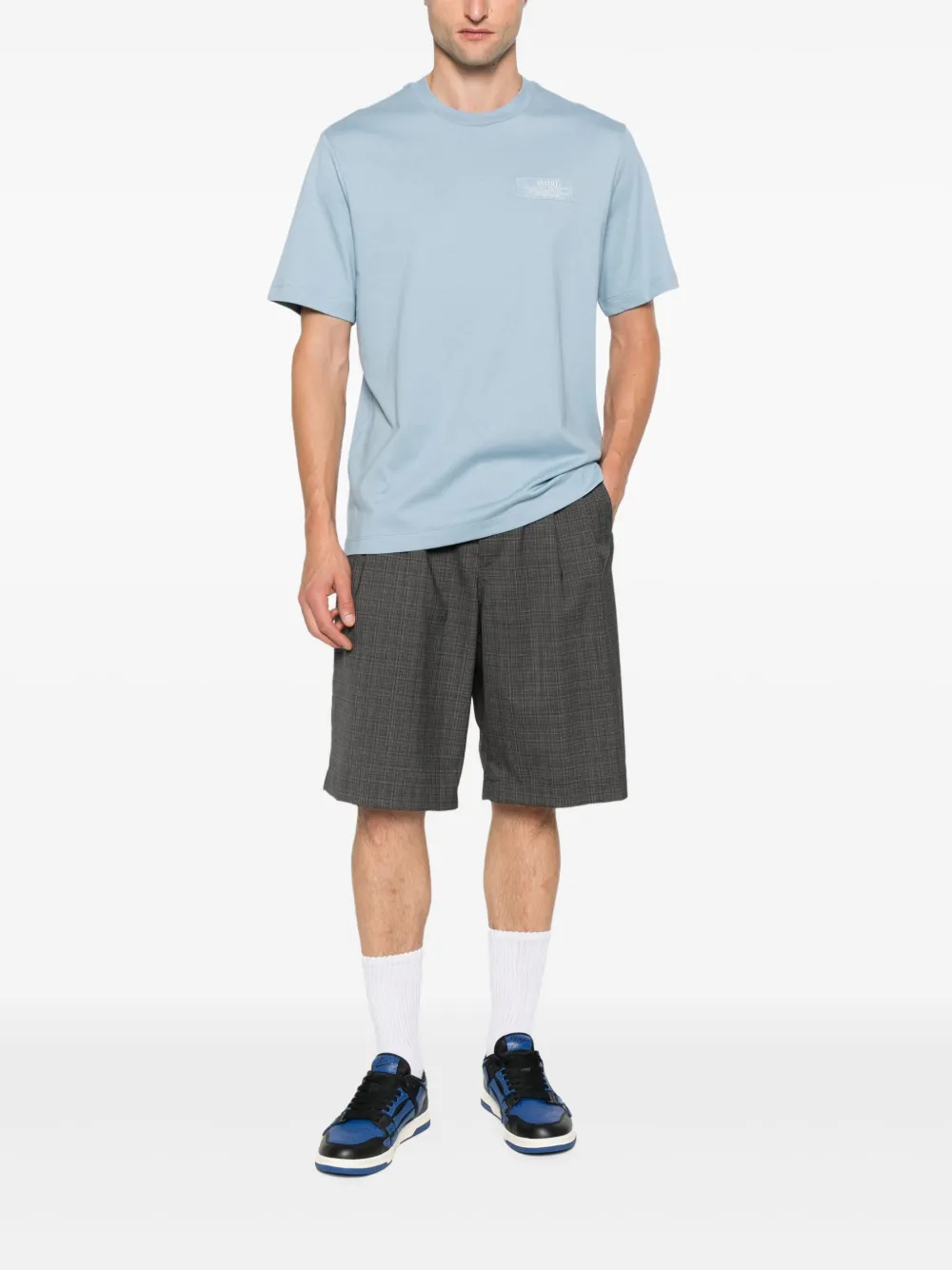 AMIRI Katoenen T-shirt met logolabel Blauw