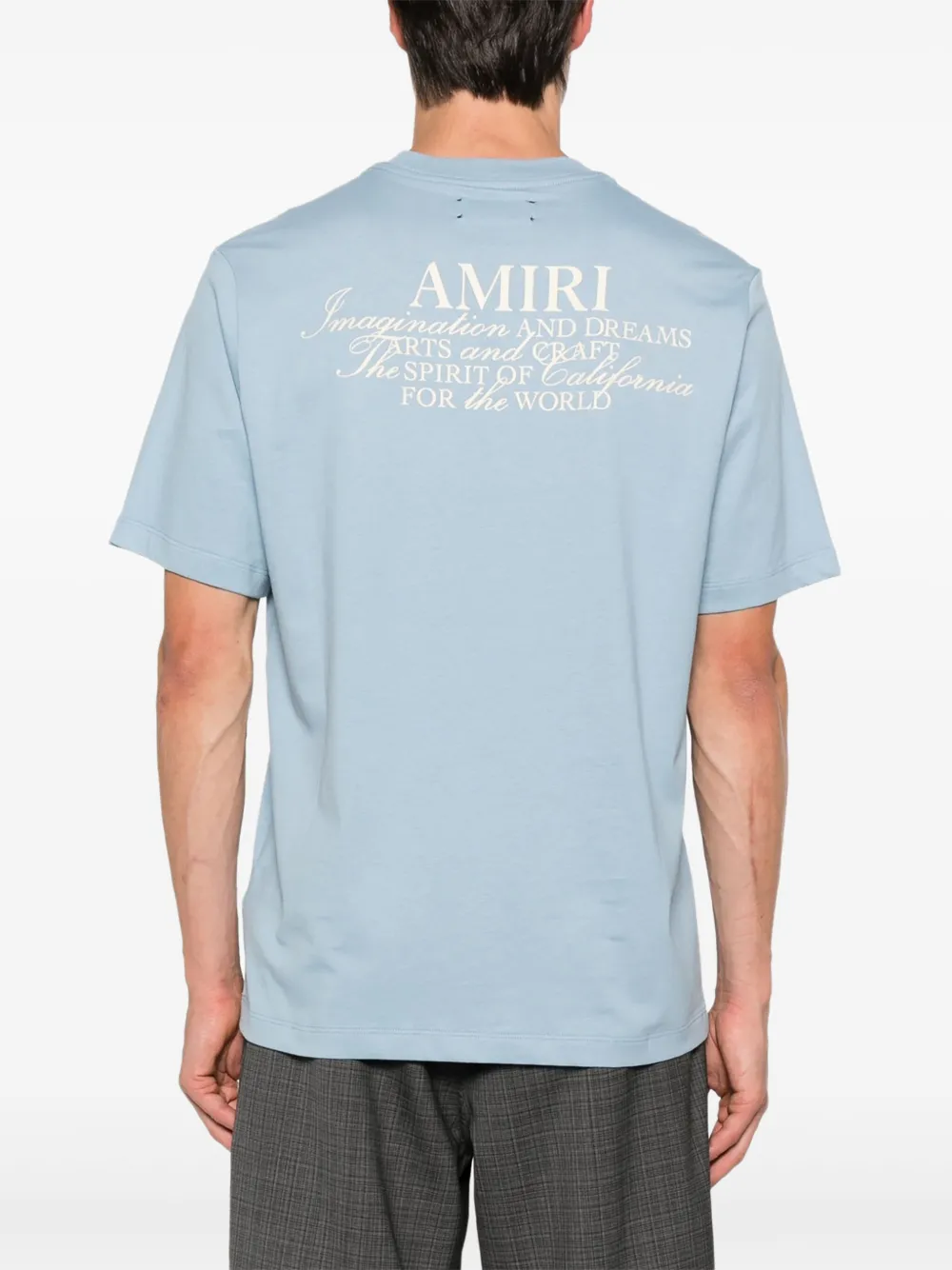 AMIRI Katoenen T-shirt met logolabel Blauw