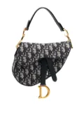 Christian Dior Pre-Owned 2020 Mini Oblique Canvas Saddle Bag satchel - Blue