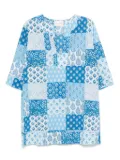 MC2 Saint Barth patchwork beach dress - Blue