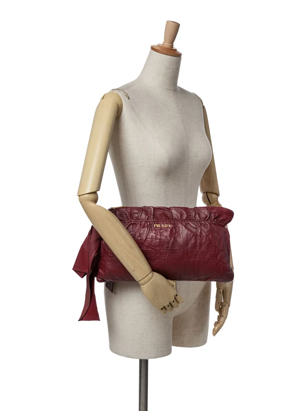 Prada Pre-Owned 2000-2024 Nappa Antique Bow clutch bag | Pre-Owned | Image 2
