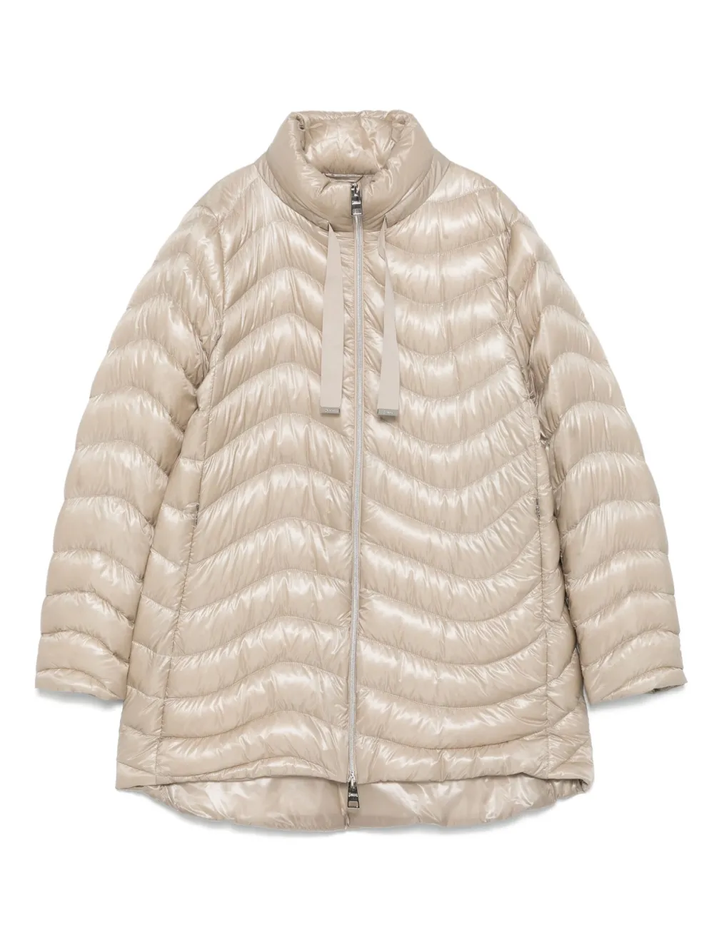 Herno high-neck quilted coat Beige
