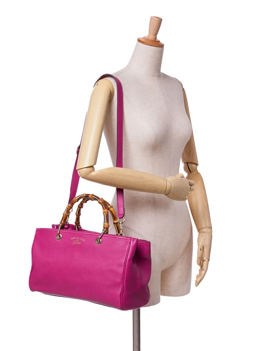 Gucci Pre-Owned 2016-2024 Medium Calfskin Bamboo Shopper satchel | Pre-Owned | Image 2