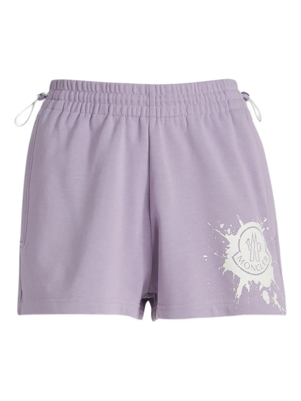 Moncler splatter-print drawstring shorts | Purple | Image 1