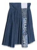 HUI MILANO patchwork midi dress - Blue