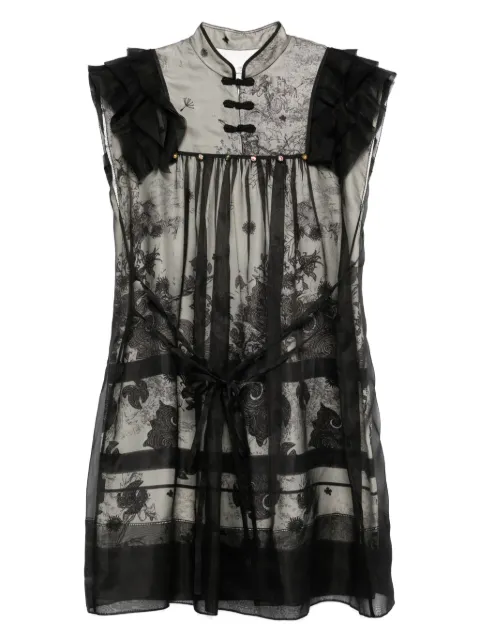 HUI MILANO patterned-jacquard mini dress