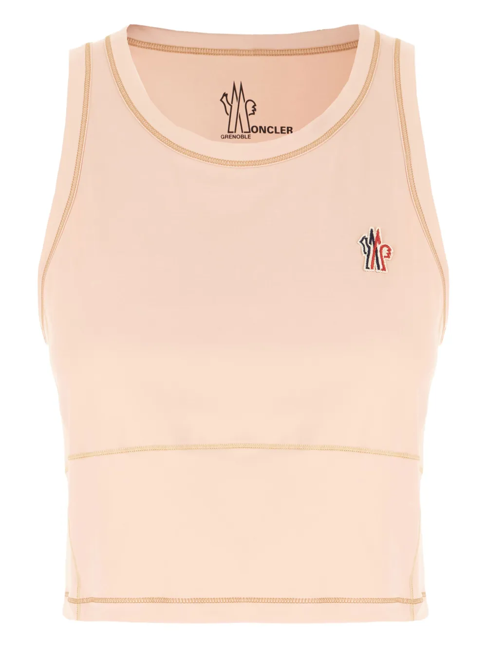 Moncler Logo-patch Tank Top In Pink