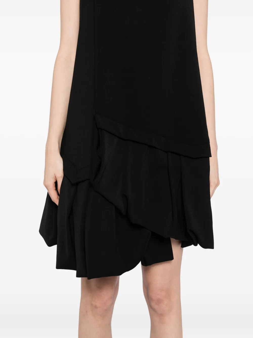 JW Anderson Midi-jurk met ruches Zwart