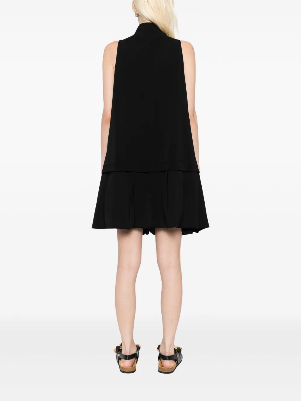 JW Anderson Midi-jurk met ruches Zwart
