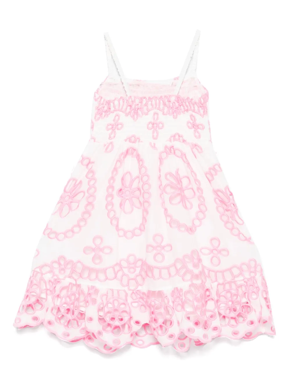 MC2 Saint Barth Kids Jurk met broderie anglaise Wit