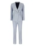 COLAMARINO pinstripe double-breasted linen suit - Blue