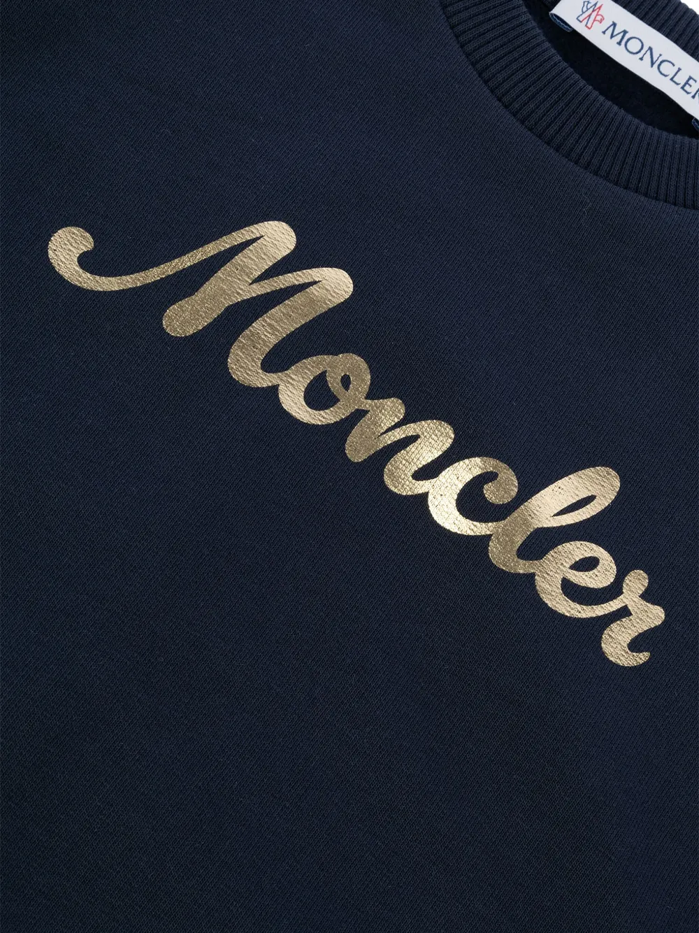 Moncler Enfant Sweater met logo Blauw