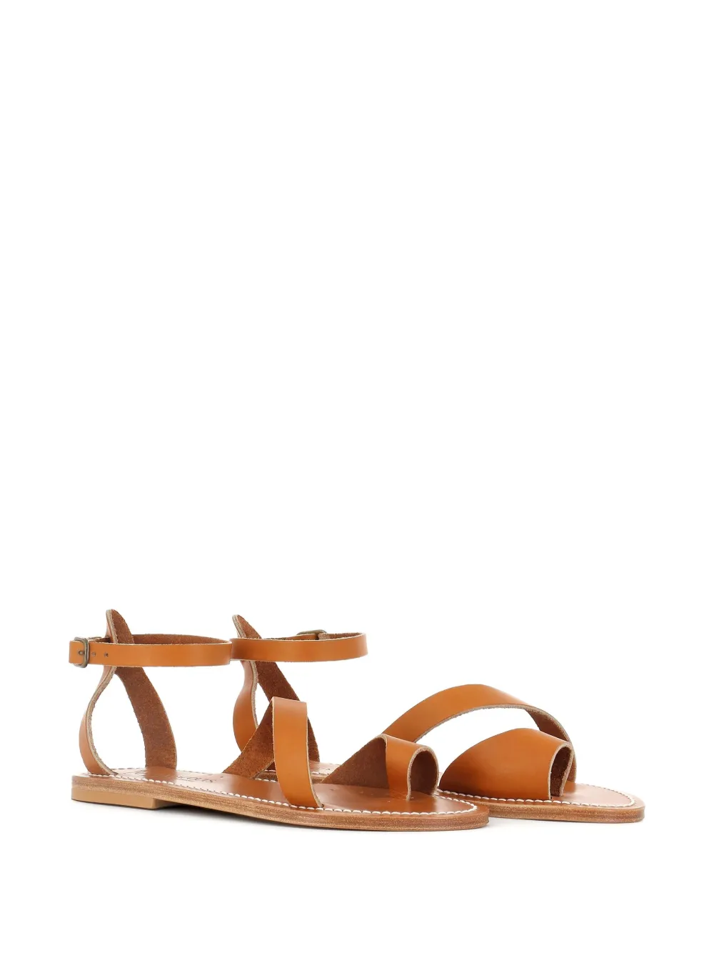 K. Jacques ankle-strap flat sandals Brown