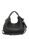 GANNI mini textured leather tote bag - Black
