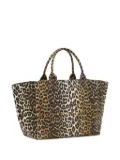 GANNI leopard-print tote bag - Neutrals