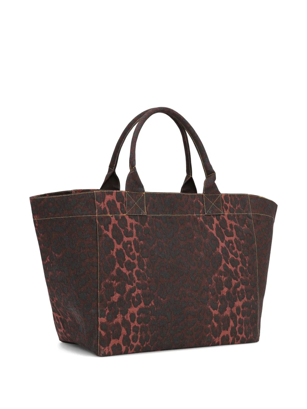 GANNI Shopper met luipaardprint Bruin