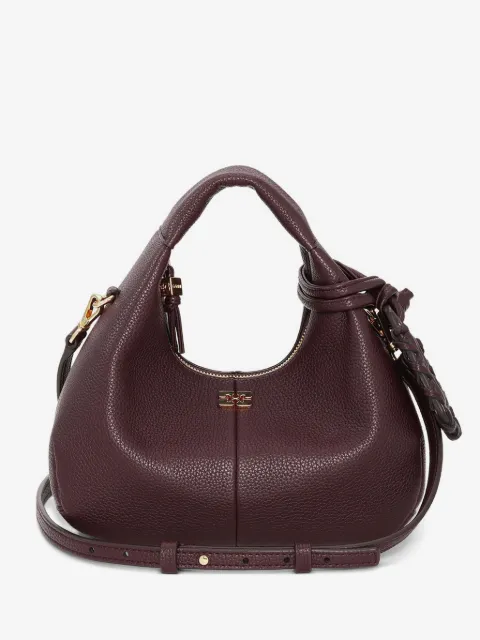 GANNI mini grained-texture tote bag