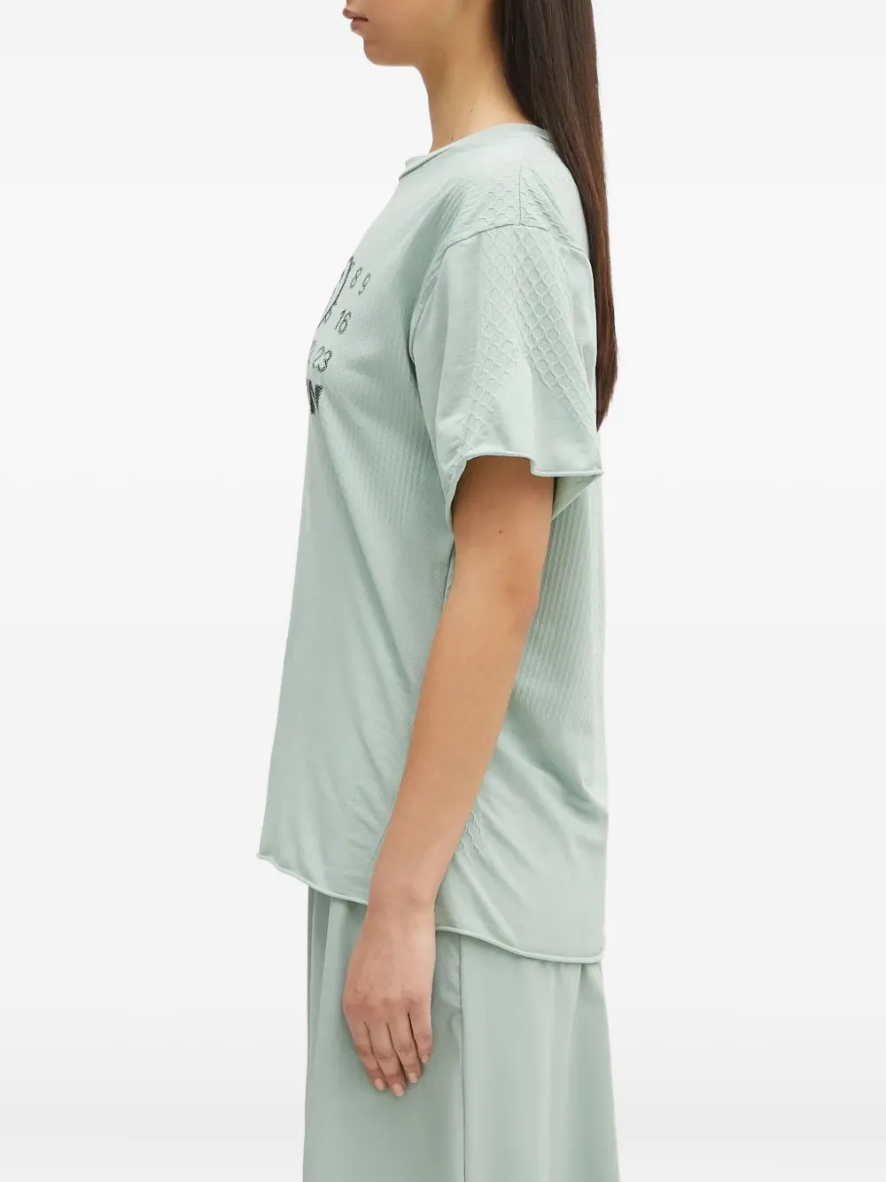 MM6 Maison Margiela x Salomon print textured seamless T-shirt Groen