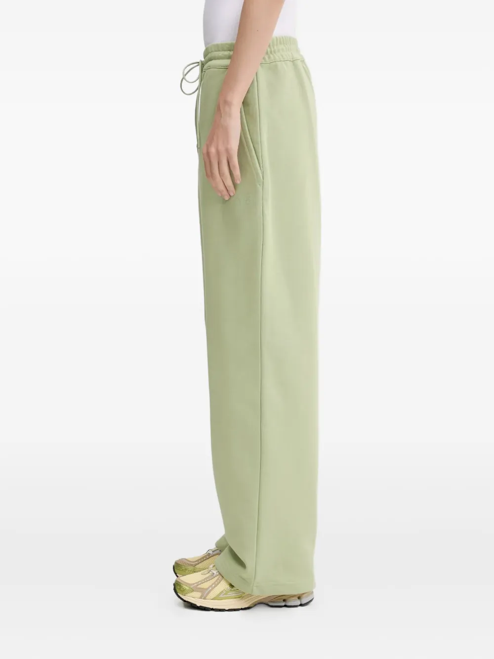 Y-3 drawstring-waist track pants Groen