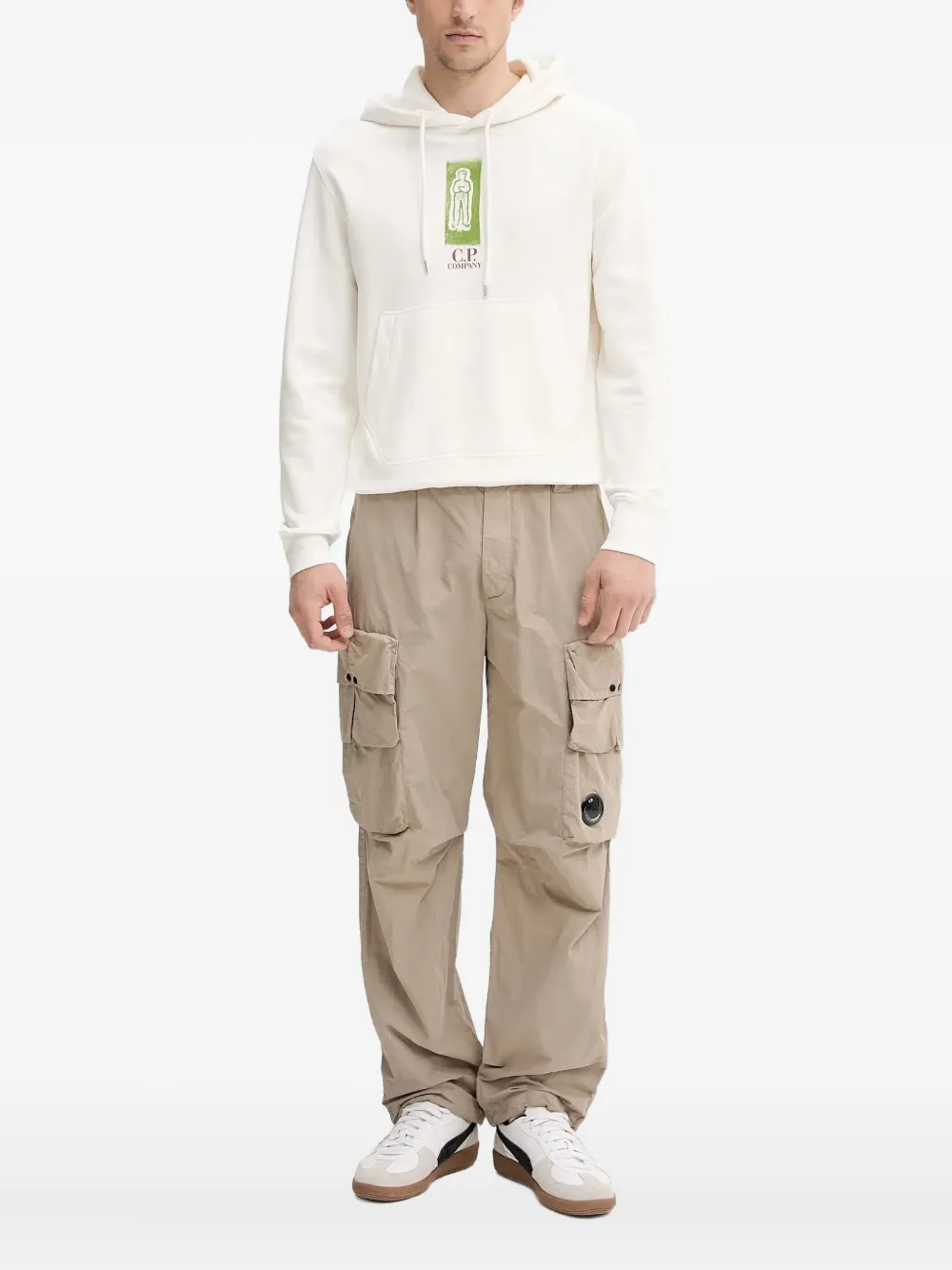 C.P. Company Hoodie met print Beige
