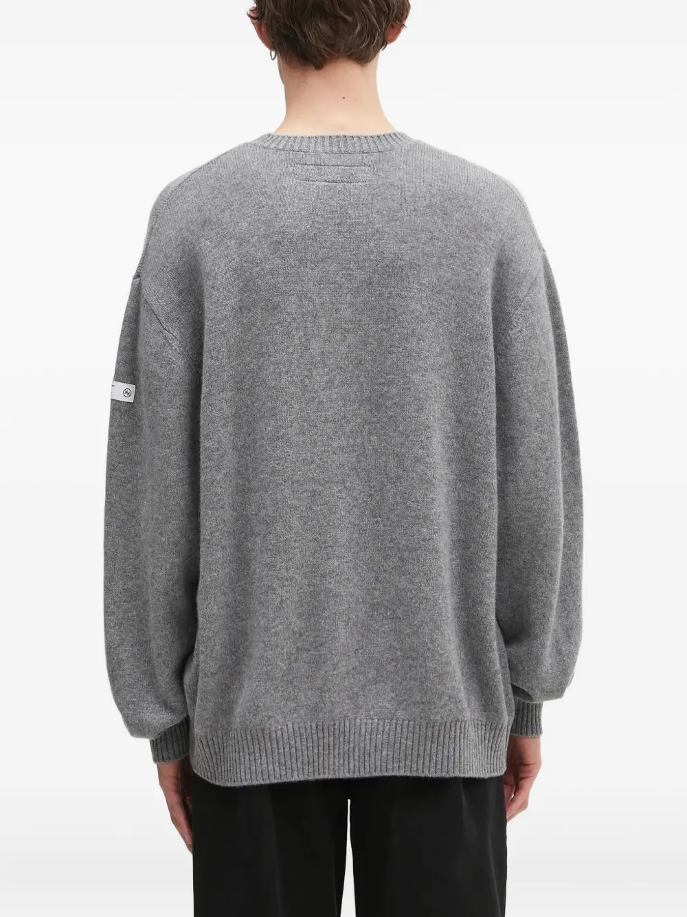 Neighborhood Sweater met logopatch Grijs