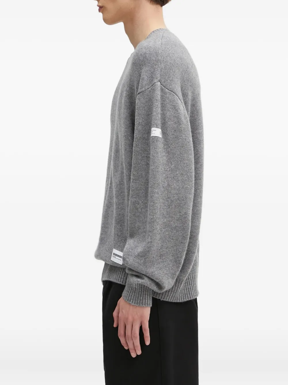 Neighborhood Sweater met logopatch Grijs