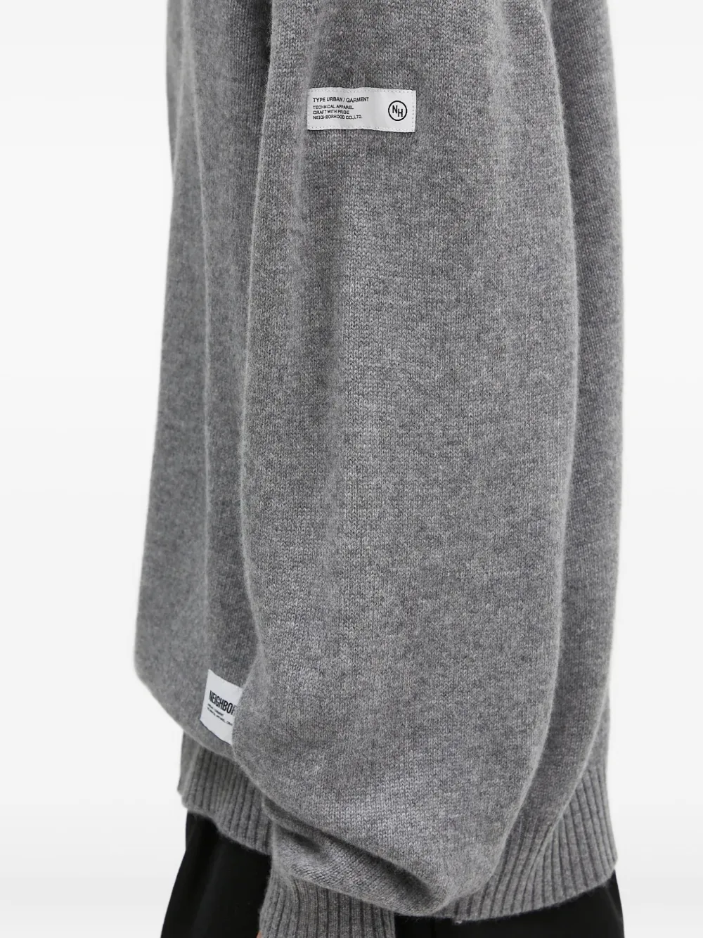 Neighborhood Sweater met logopatch Grijs