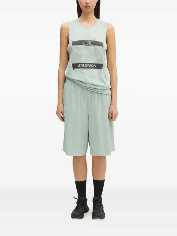 MM6 Maison Margiela ゴムウエスト ショートパンツ | グリーン