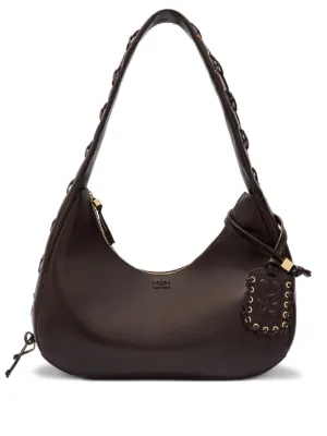 GANNI brown medium laces shoulder bag