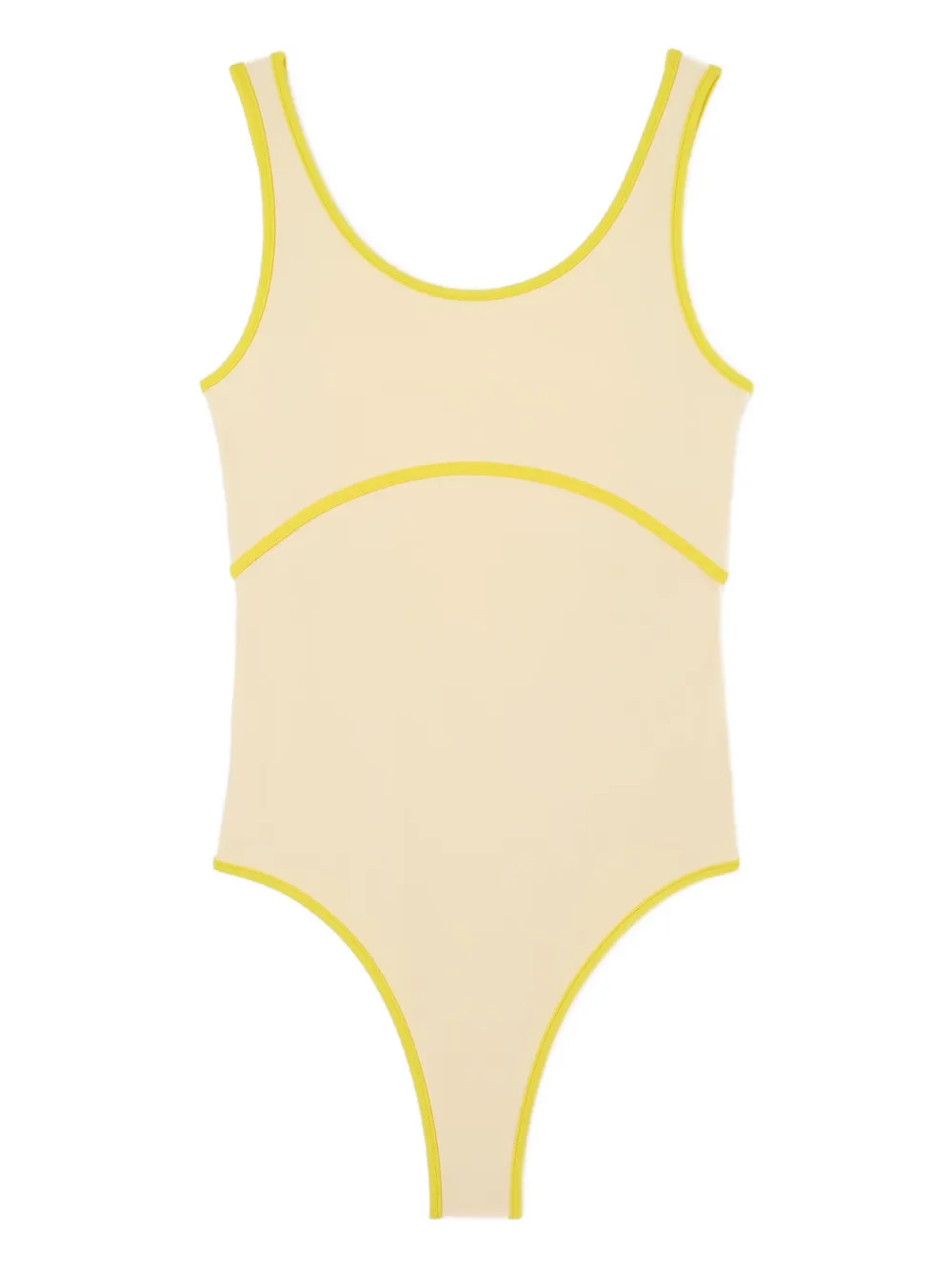 Sunnei contrasting-trim swimsuit | Yellow | Image 1