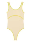 Sunnei contrasting-trim swimsuit - Yellow