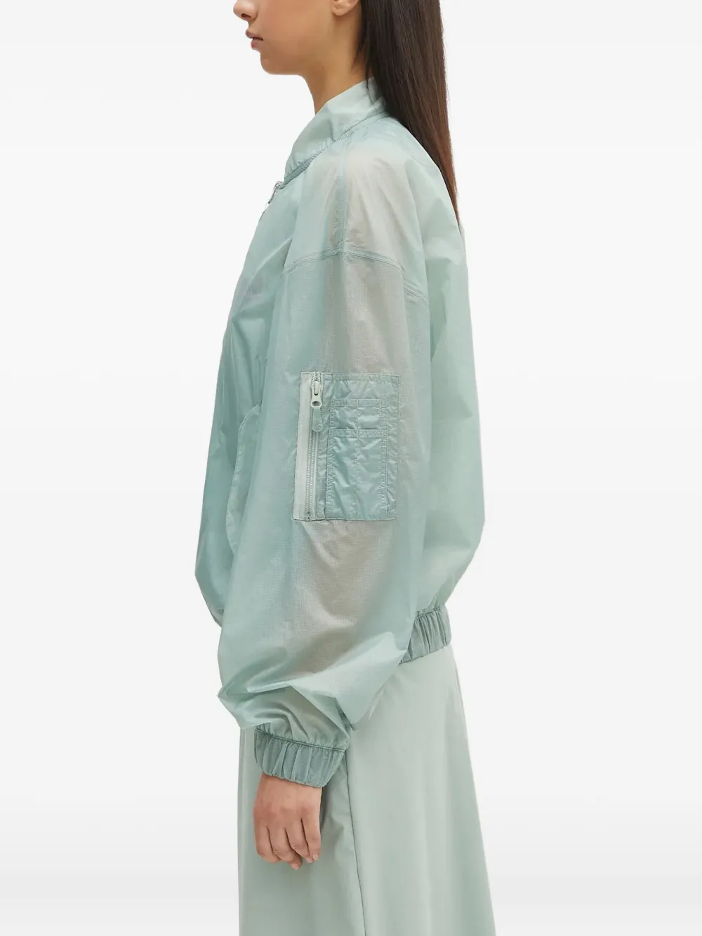 MM6 Maison Margiela Bomberjack met rits Groen