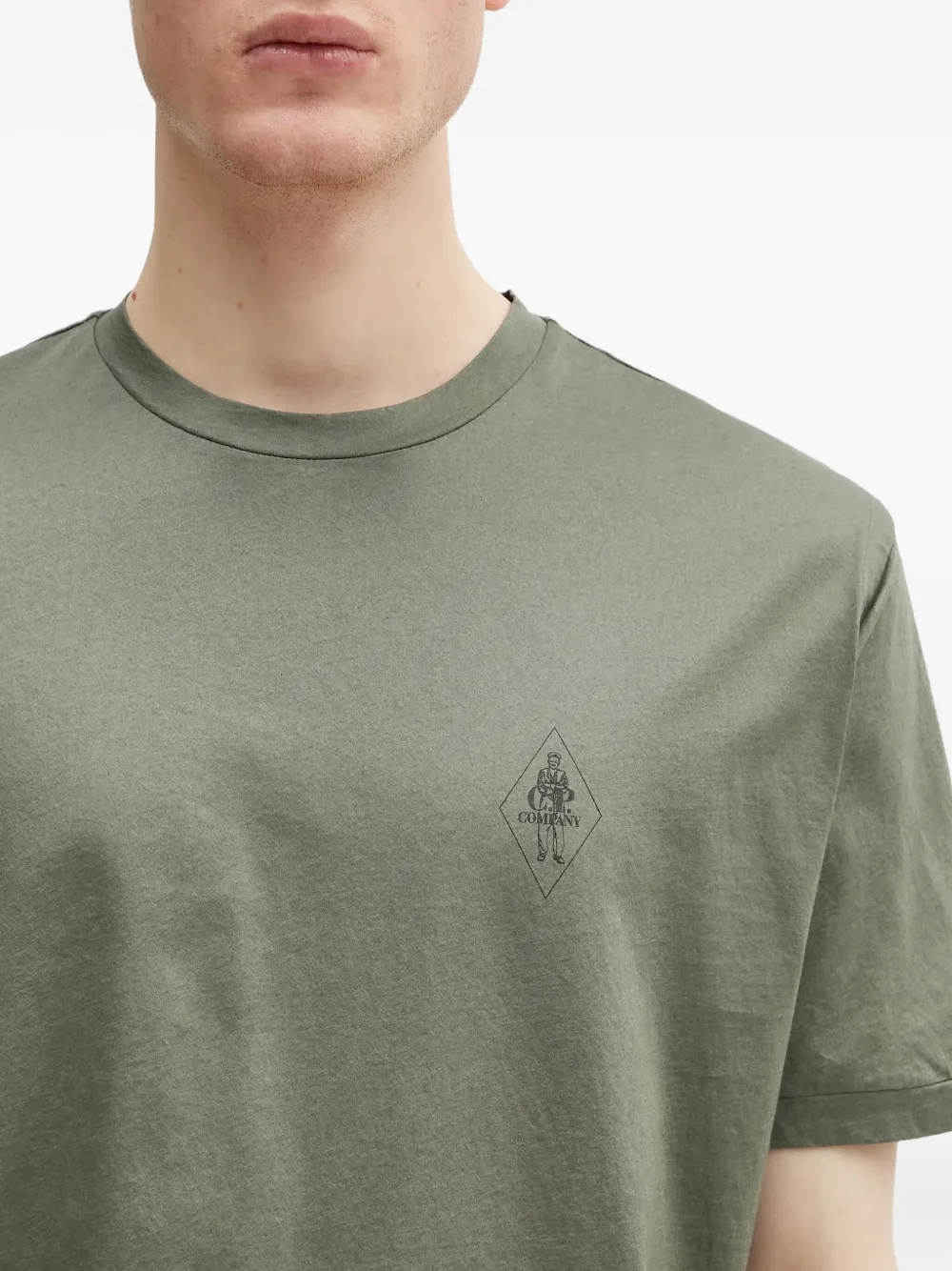 C.P. Company T-shirt met logoprint Groen