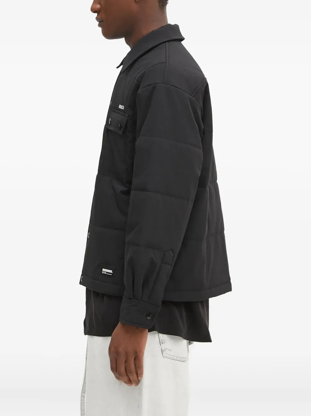 Neighborhood Gewatteerd shirtjack Zwart