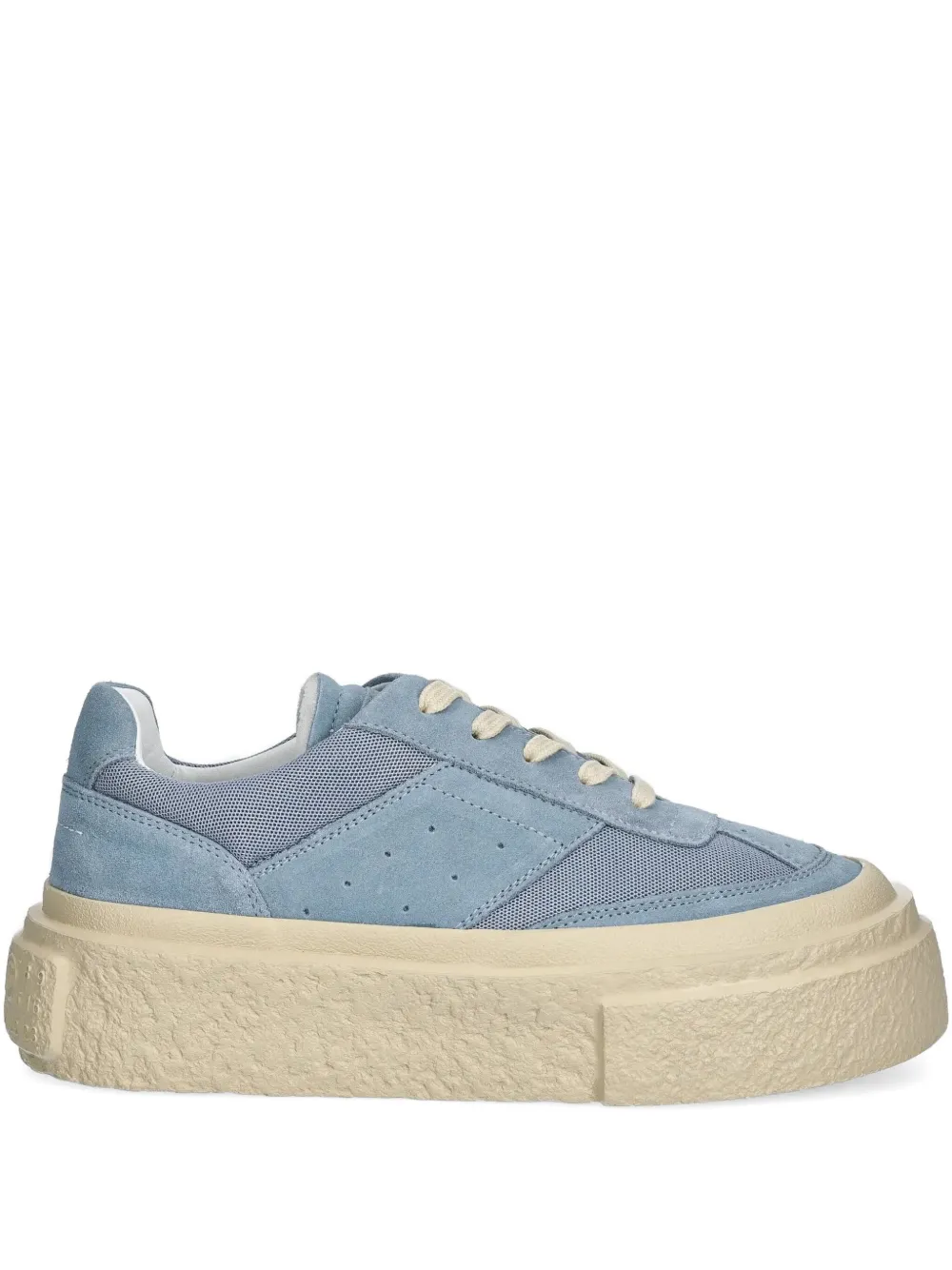 MM6 Maison Margiela mesh-panel suede sneakers Blue