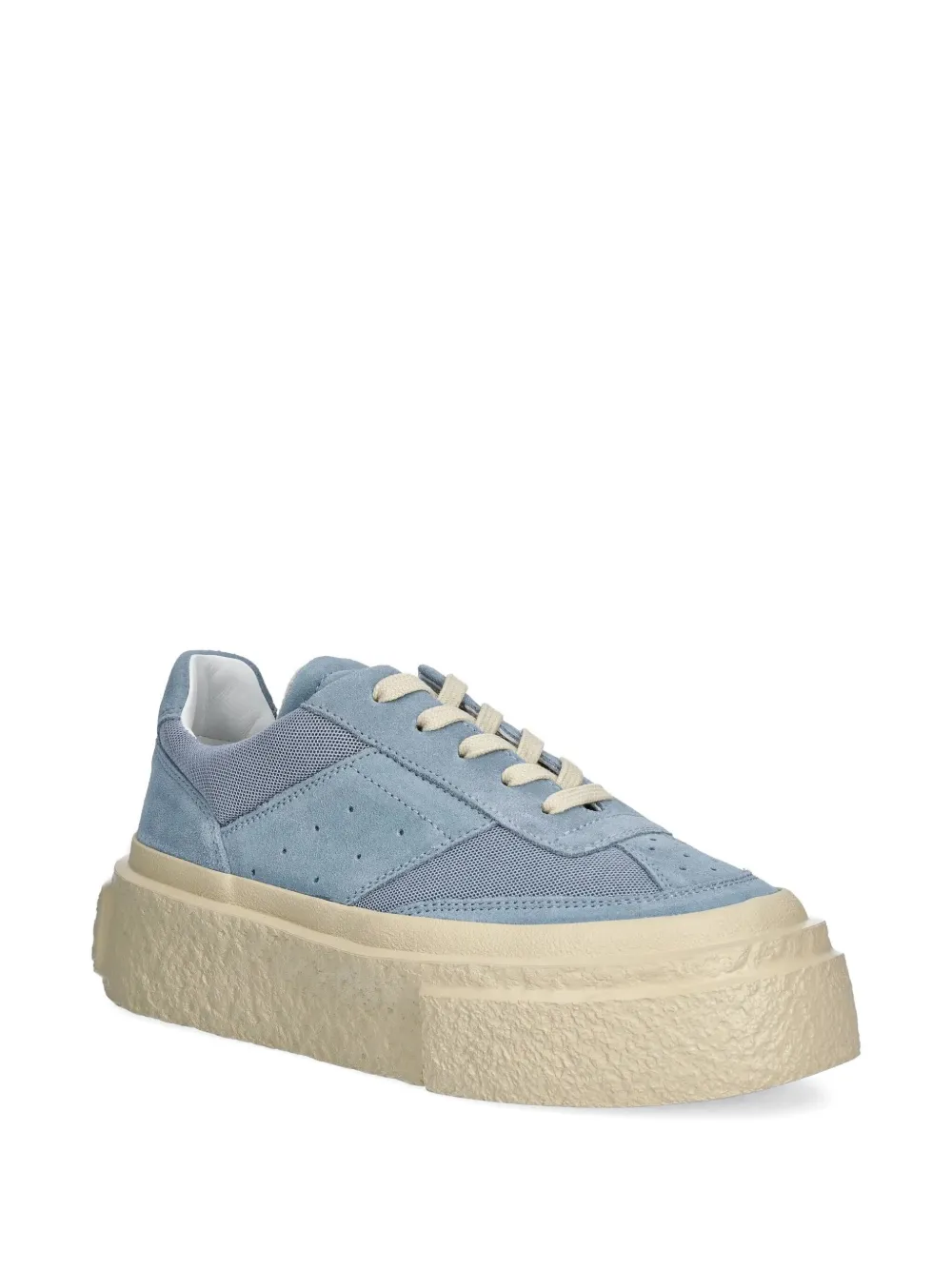 MM6 Maison Margiela Suède sneakers met mesh vlak - Blauw