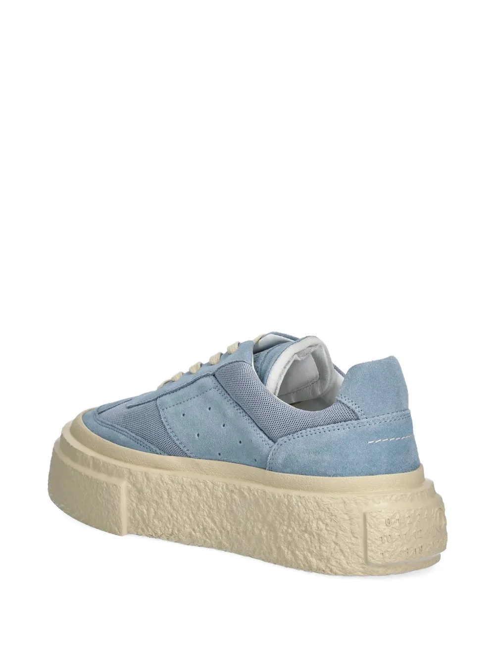 MM6 Maison Margiela mesh-panel suede sneakers Blue