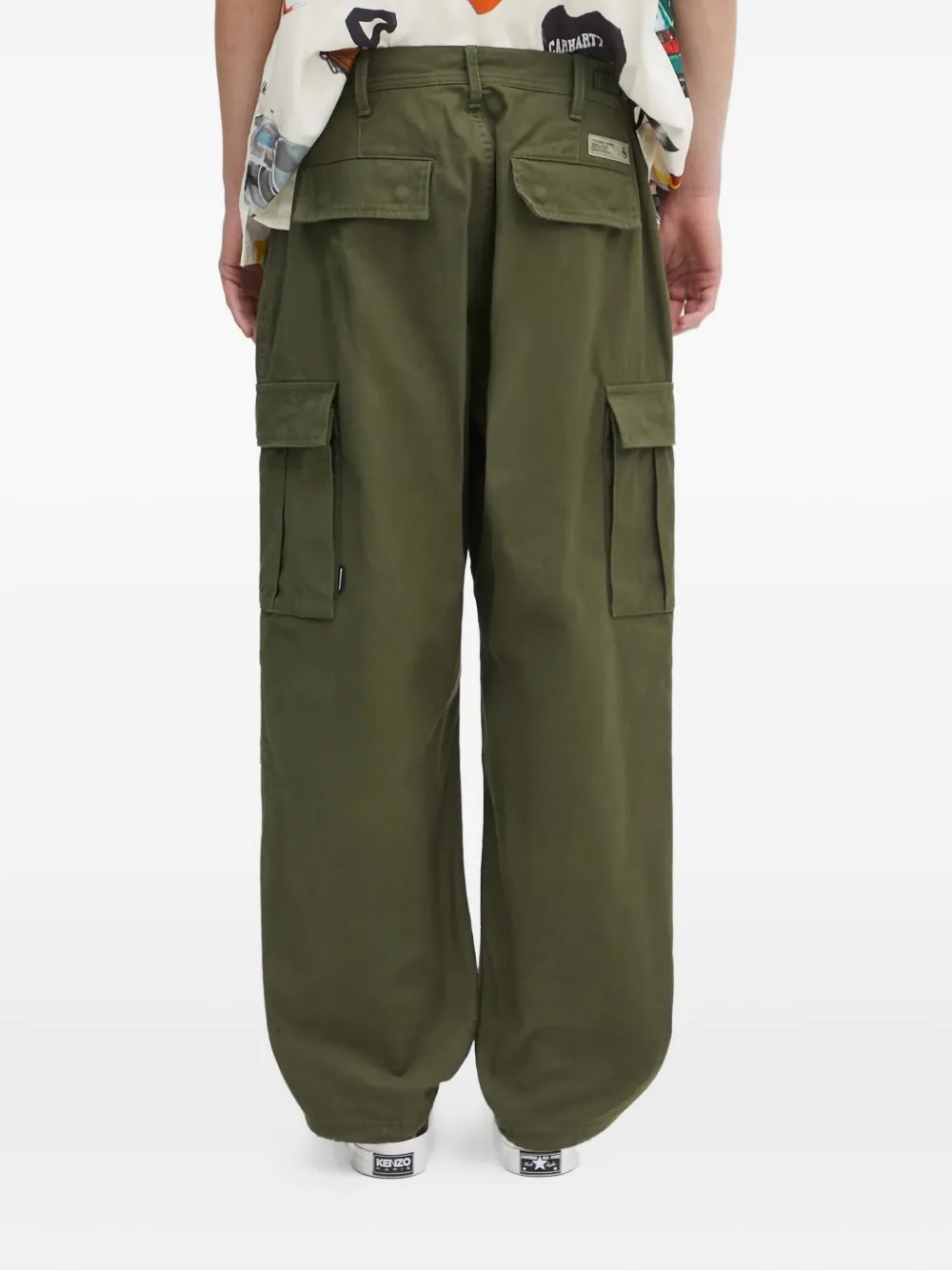 Neighborhood cotton-blend cargo trousers Groen