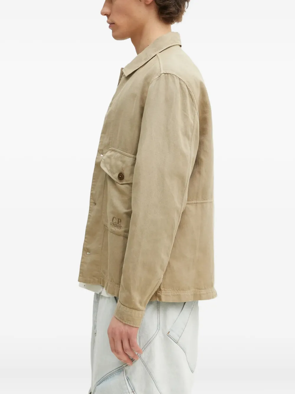 C.P. Company Shirtjack met zakdetail Beige