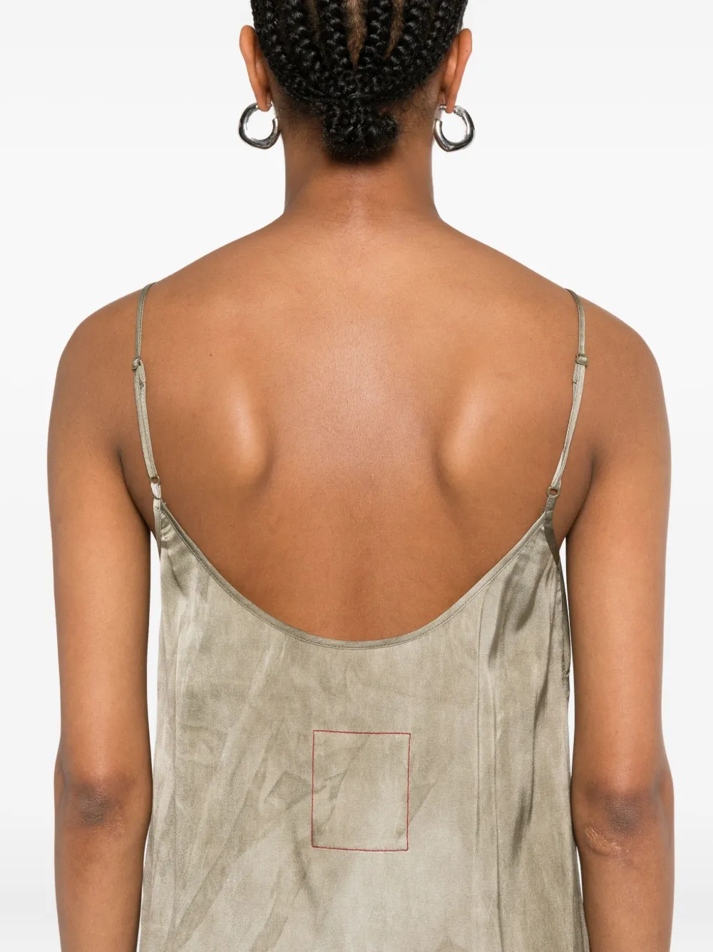 Uma Wang silk-blend dress Groen