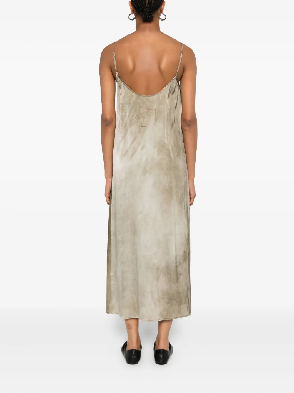 Uma Wang silk-blend dress Groen