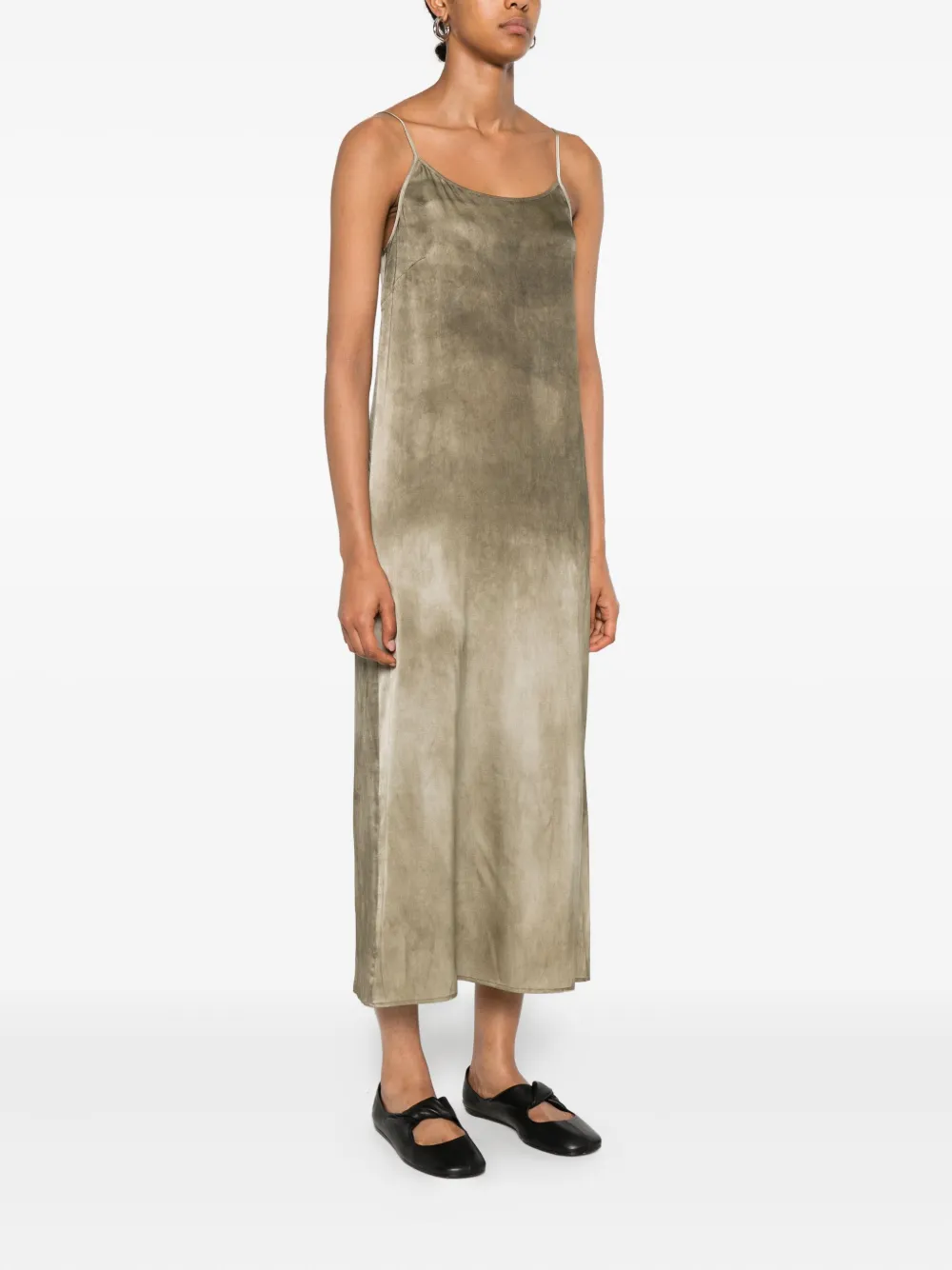 Uma Wang silk-blend dress Groen
